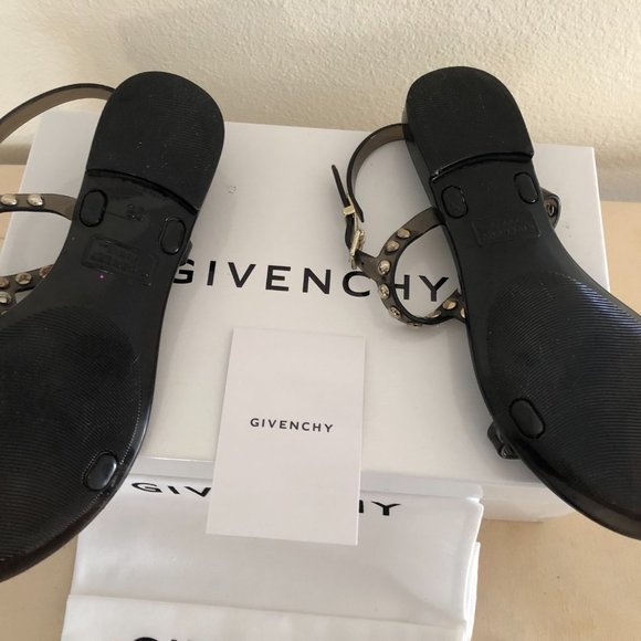 GIVENCHY  Studded Accents T-Strap Sandals - Picture 2 of 6